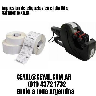 impresion de etiquetas en el dia Villa Sarmiento (G.R)
