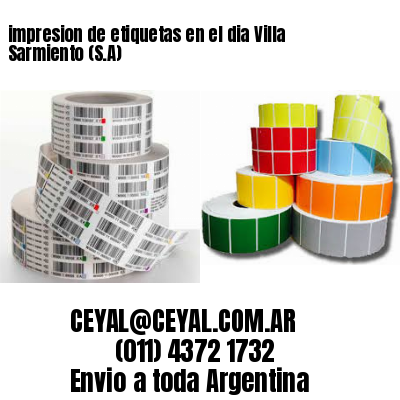 impresion de etiquetas en el dia Villa Sarmiento (S.A)