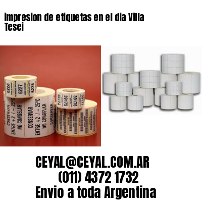 impresion de etiquetas en el dia Villa Tesei