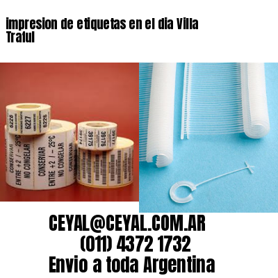 impresion de etiquetas en el dia Villa Traful