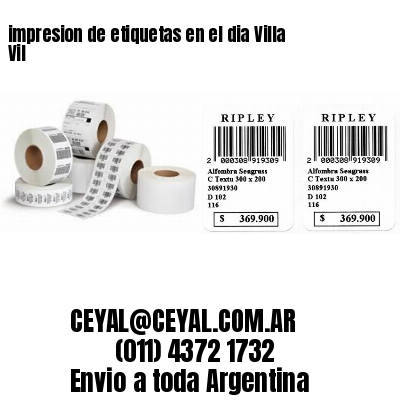 impresion de etiquetas en el dia Villa Vil