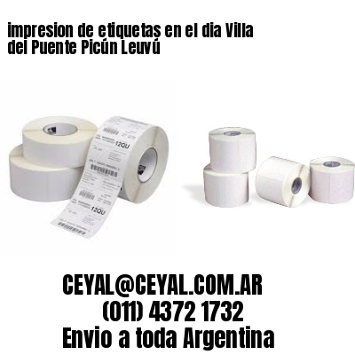 impresion de etiquetas en el dia Villa del Puente Picún Leuvú