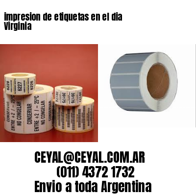 impresion de etiquetas en el dia Virginia