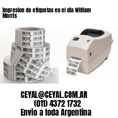 impresion de etiquetas en el dia William Morris