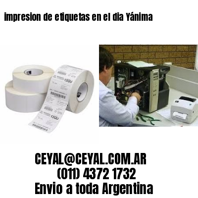 impresion de etiquetas en el dia Yánima