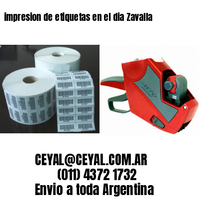 impresion de etiquetas en el dia Zavalla