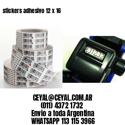 stickers adhesivo 12 x 16