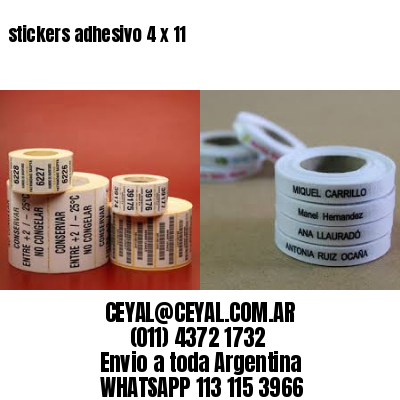 stickers adhesivo 4 x 11