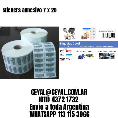 stickers adhesivo 7 x 20