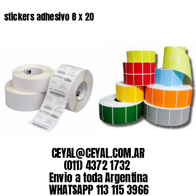 stickers adhesivo 8 x 20