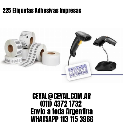 225 Etiquetas Adhesivas Impresas