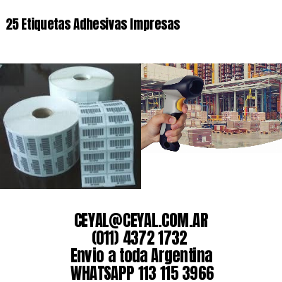 25 Etiquetas Adhesivas Impresas