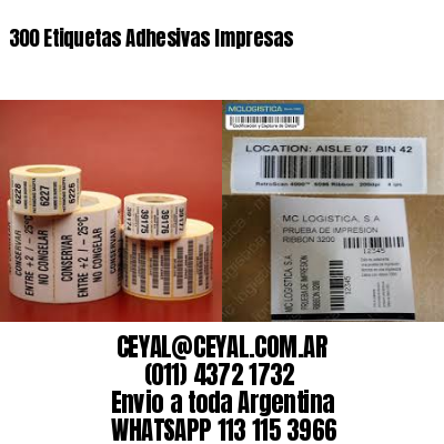 300 Etiquetas Adhesivas Impresas