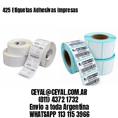 425 Etiquetas Adhesivas Impresas