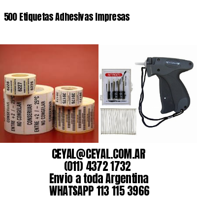 500 Etiquetas Adhesivas Impresas