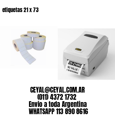 etiquetas 21 x 73