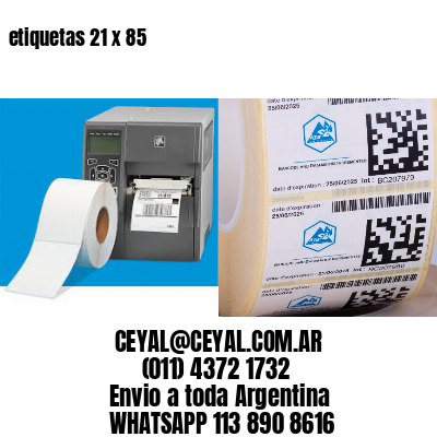 etiquetas 21 x 85