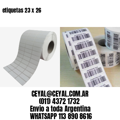 etiquetas 23 x 26