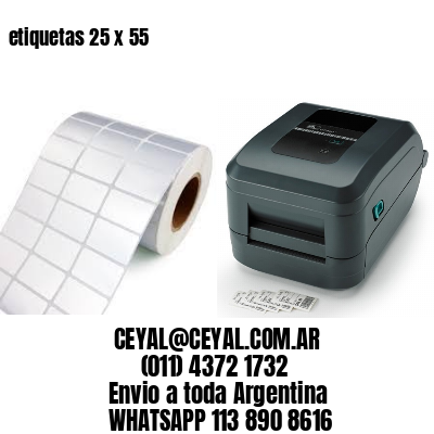 etiquetas 25 x 55
