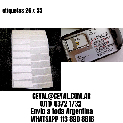 etiquetas 26 x 55