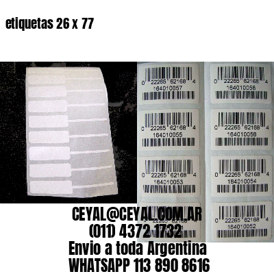 etiquetas 26 x 77