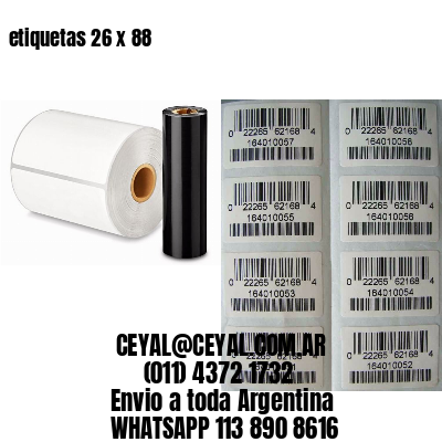 etiquetas 26 x 88