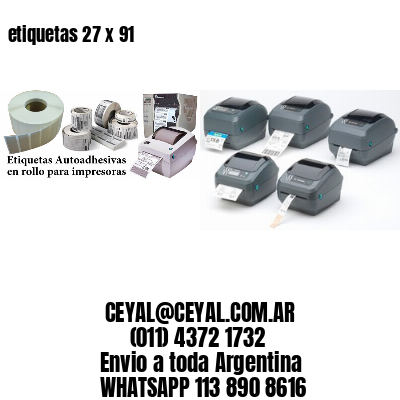 etiquetas 27 x 91