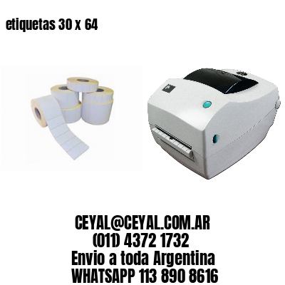 etiquetas 30 x 64