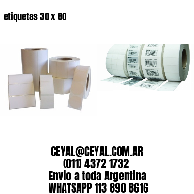 etiquetas 30 x 80