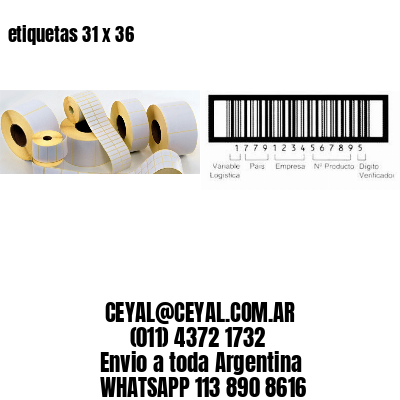etiquetas 31 x 36