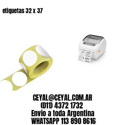 etiquetas 32 x 37