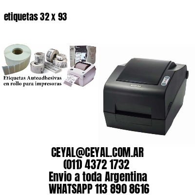 etiquetas 32 x 93