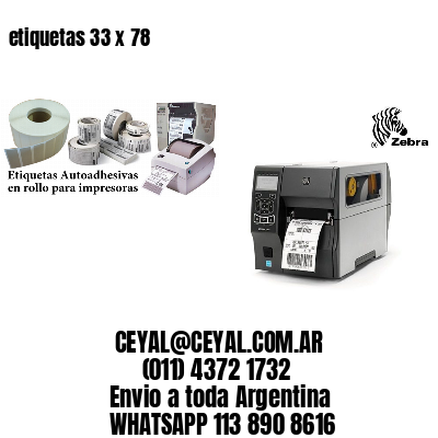 etiquetas 33 x 78