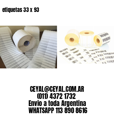 etiquetas 33 x 93