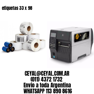 etiquetas 33 x 98