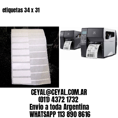 etiquetas 34 x 31