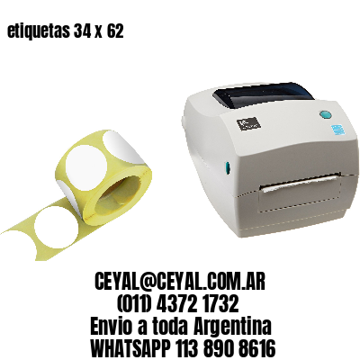 etiquetas 34 x 62