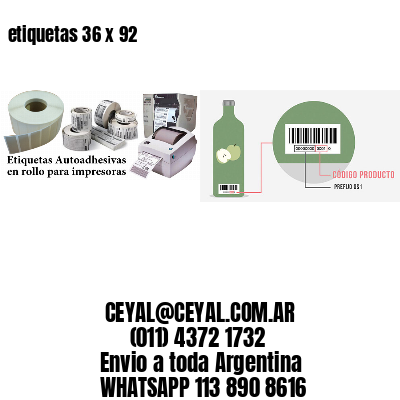 etiquetas 36 x 92