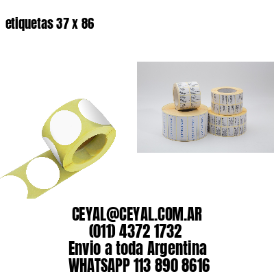 etiquetas 37 x 86