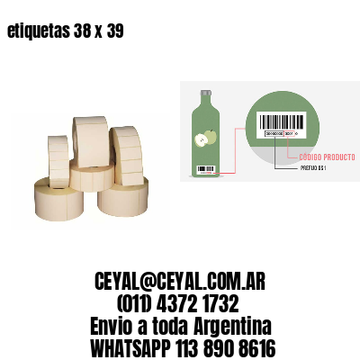 etiquetas 38 x 39