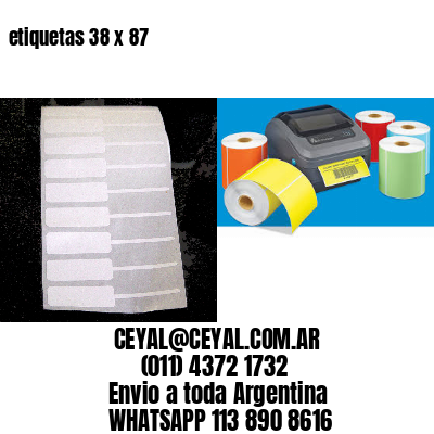 etiquetas 38 x 87
