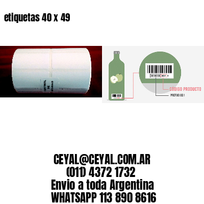 etiquetas 40 x 49