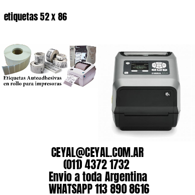 etiquetas 52 x 86