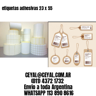 etiquetas adhesivas 23 x 55