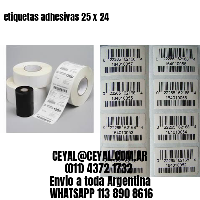 etiquetas adhesivas 25 x 24