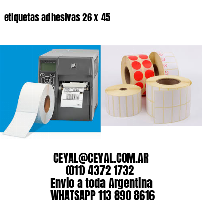 etiquetas adhesivas 26 x 45