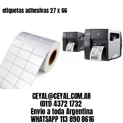 etiquetas adhesivas 27 x 66