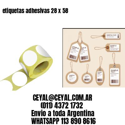 etiquetas adhesivas 28 x 58