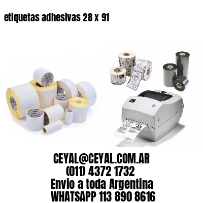 etiquetas adhesivas 28 x 91
