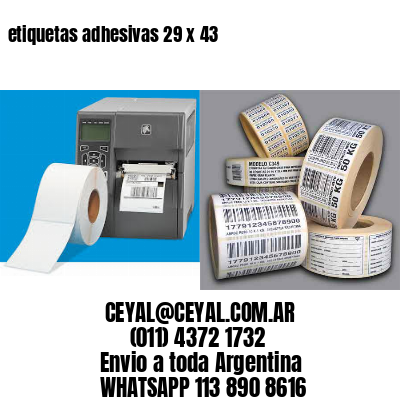 etiquetas adhesivas 29 x 43